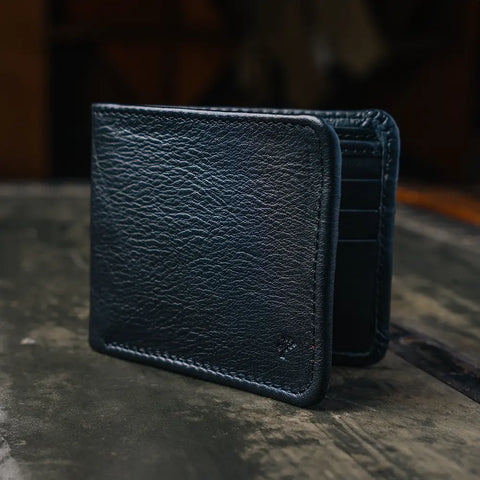 Billfold Wallet | Natural Grain Calfskin Leather | Obsidian