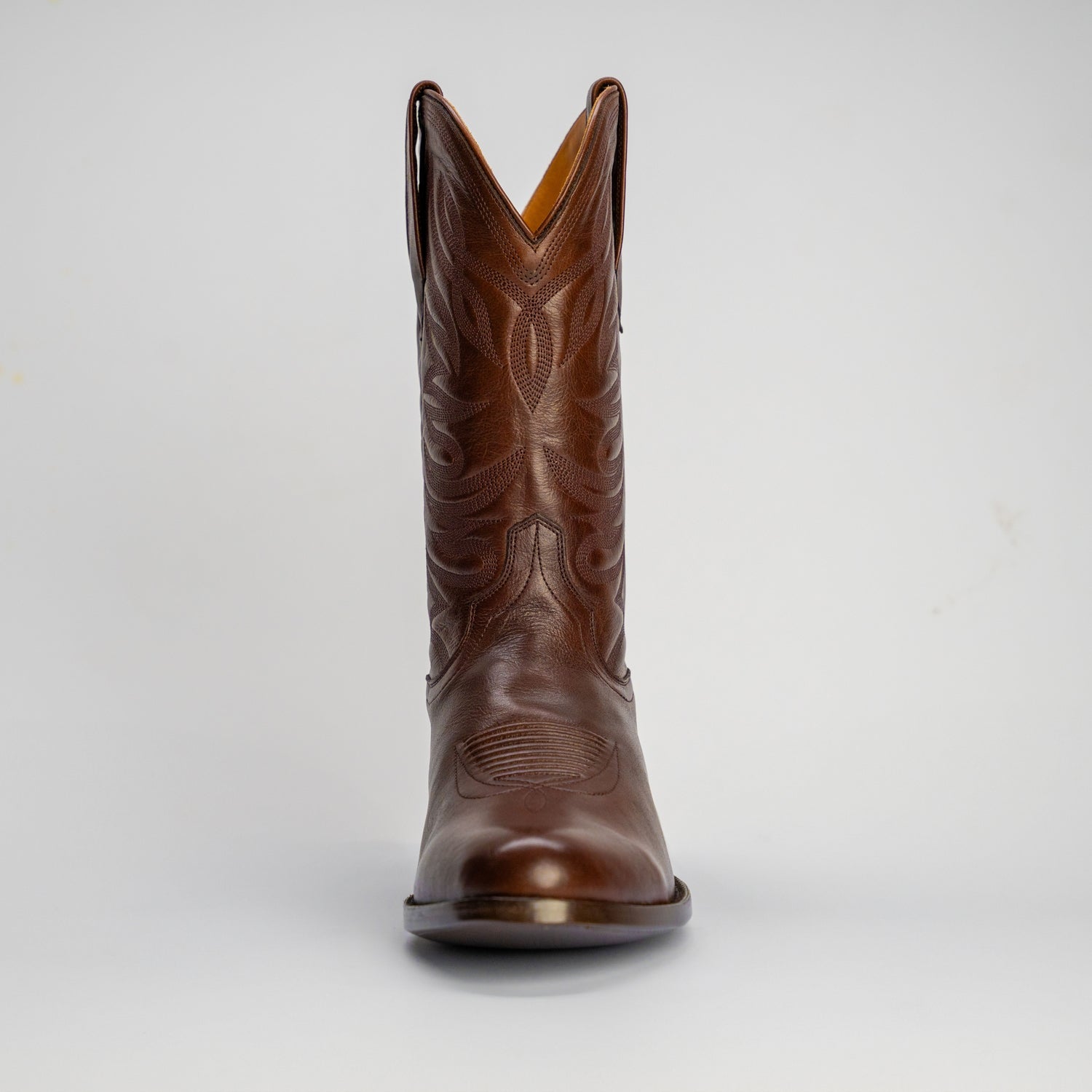 The Sterling | Men's Cowboy Boot | Natural Grain Calfskin Leather | Nicotine