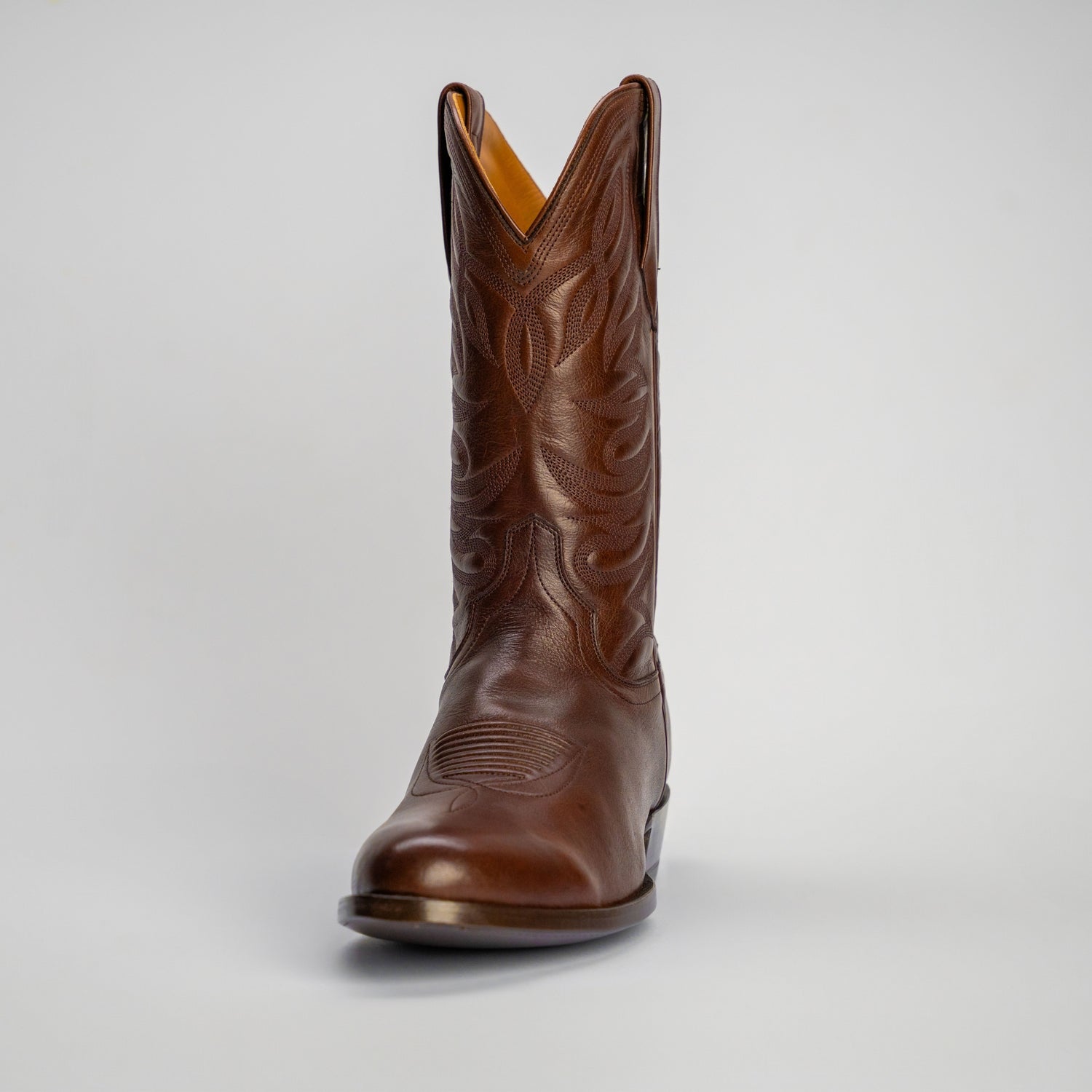 The Sterling | Men's Cowboy Boot | Natural Grain Calfskin Leather | Nicotine