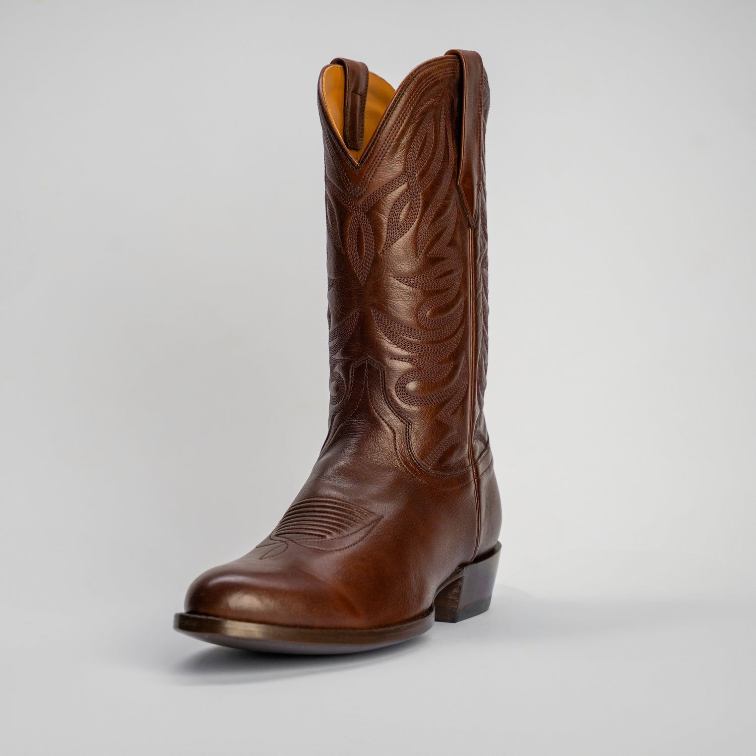 The Sterling | Men's Cowboy Boot | Natural Grain Calfskin Leather | Nicotine