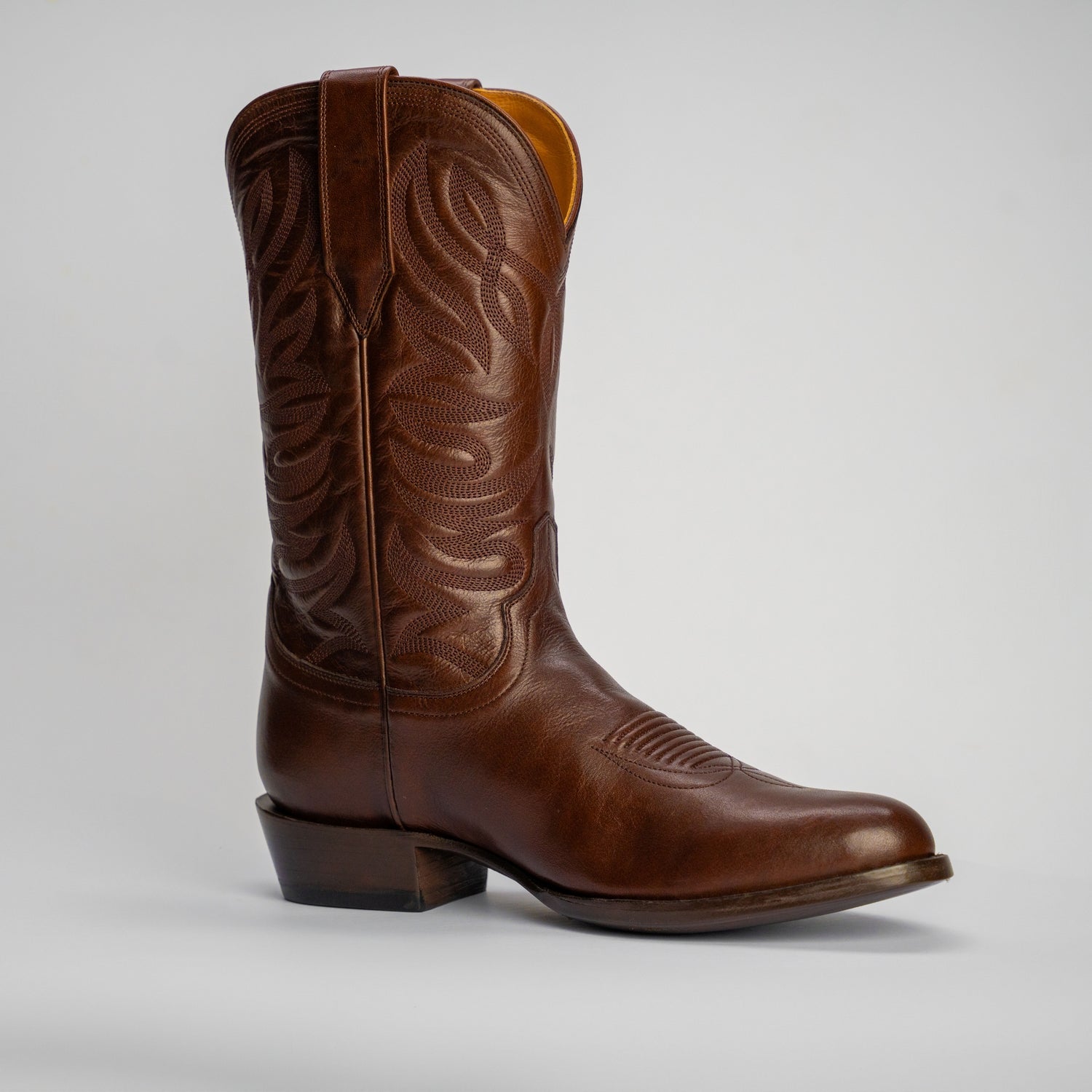 The Sterling | Men's Cowboy Boot | Natural Grain Calfskin Leather | Nicotine