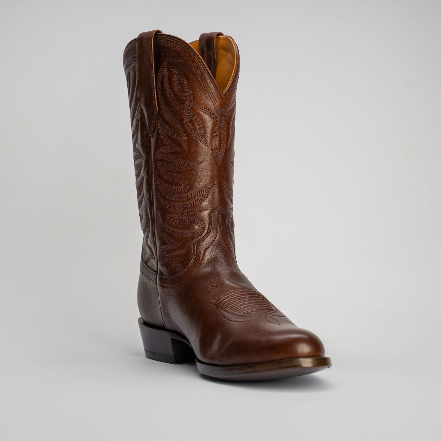 The Sterling | Men's Cowboy Boot | Natural Grain Calfskin Leather | Nicotine