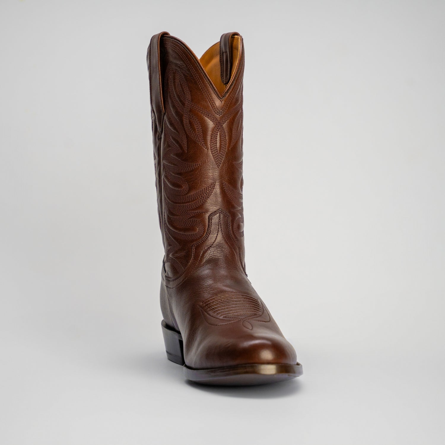 The Sterling | Men's Cowboy Boot | Natural Grain Calfskin Leather | Nicotine