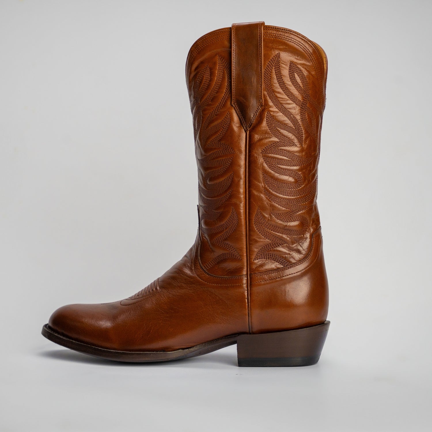 The Sterling | Men's Cowboy Boot | Natural Grain Calfskin Leather | Whiskey