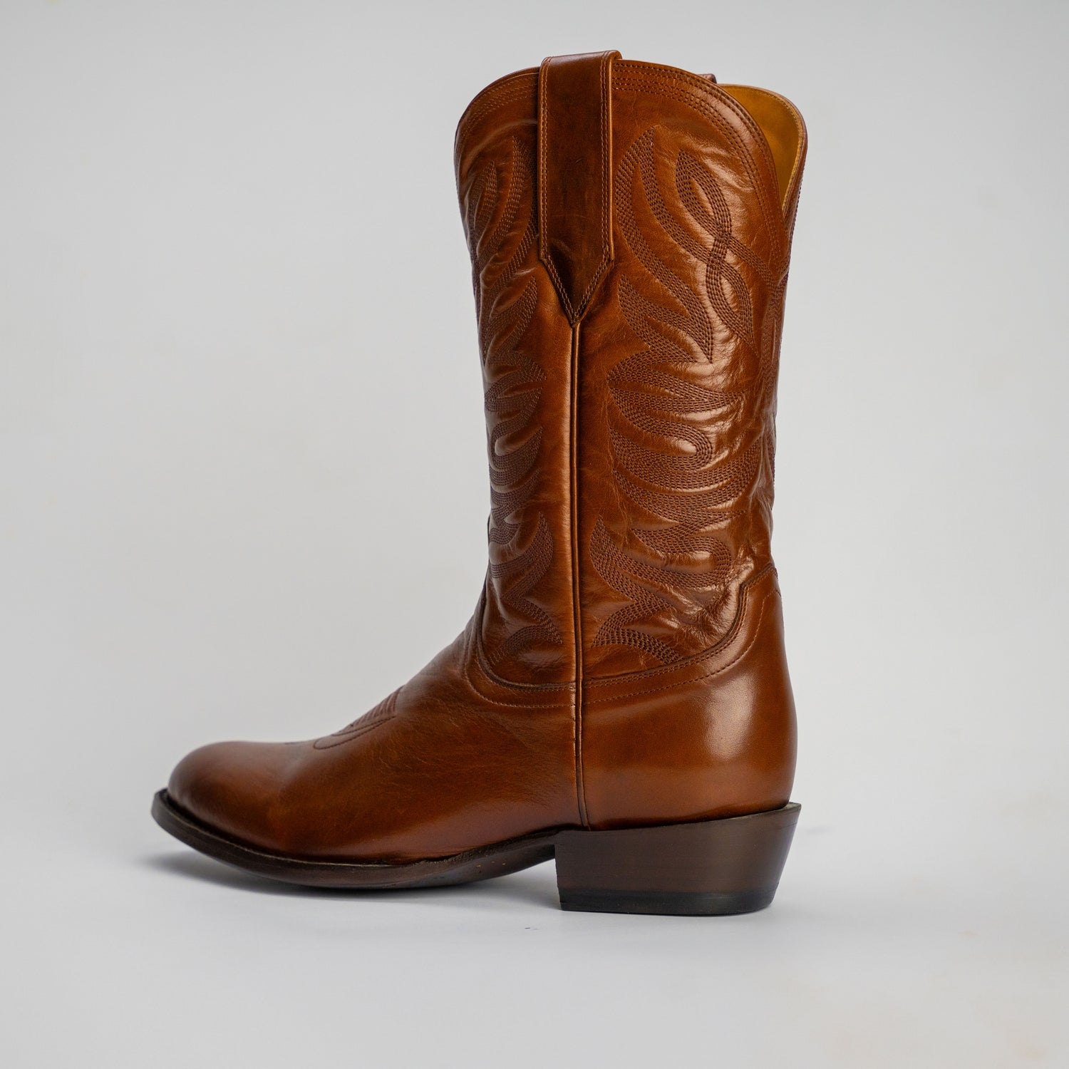 The Sterling | Men's Cowboy Boot | Natural Grain Calfskin Leather | Whiskey