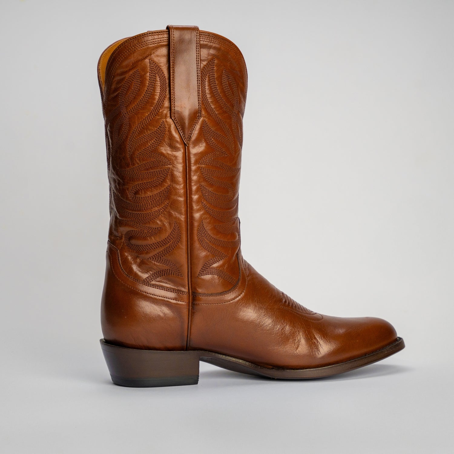 The Sterling | Men's Cowboy Boot | Natural Grain Calfskin Leather | Whiskey