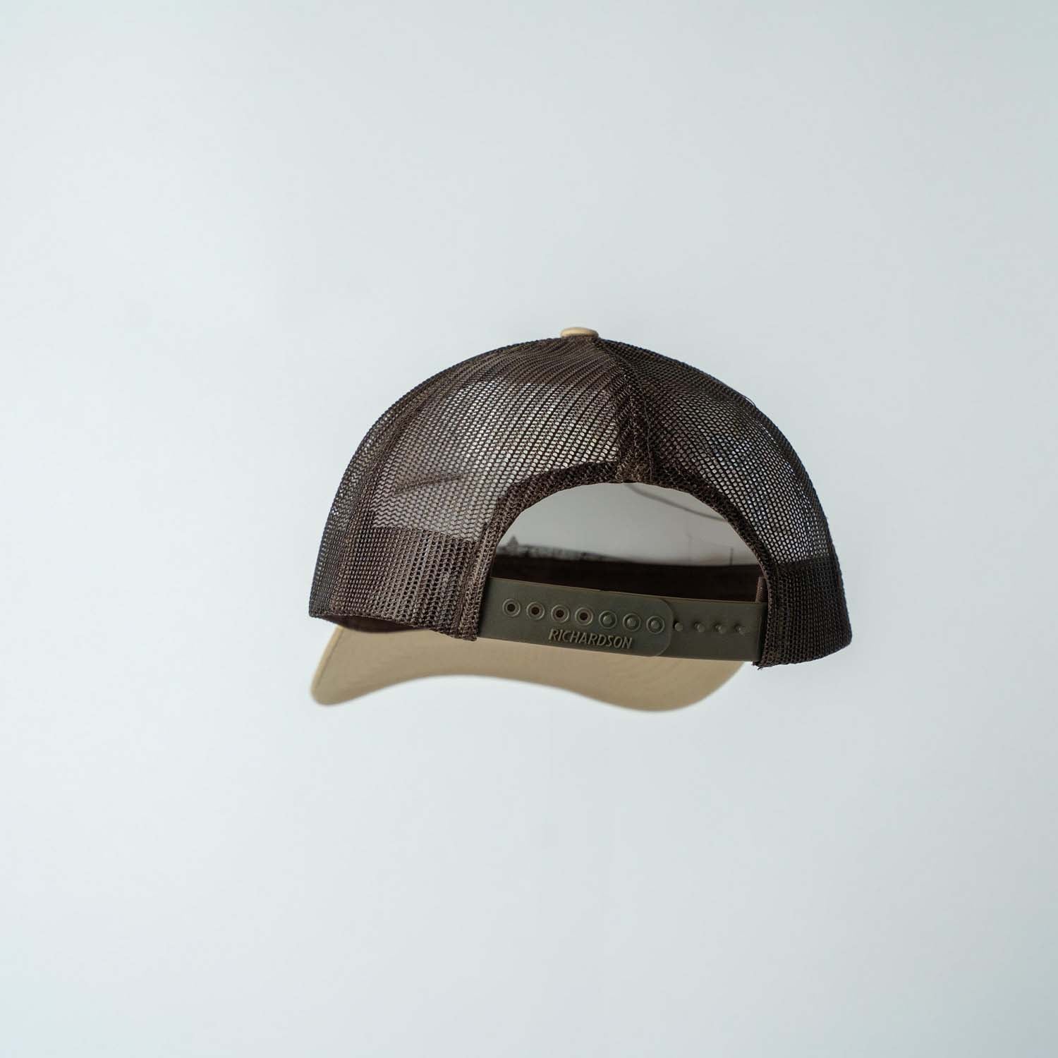 Trucker Hat | Khaki & Coffee | Rectangular Full Logo Patch