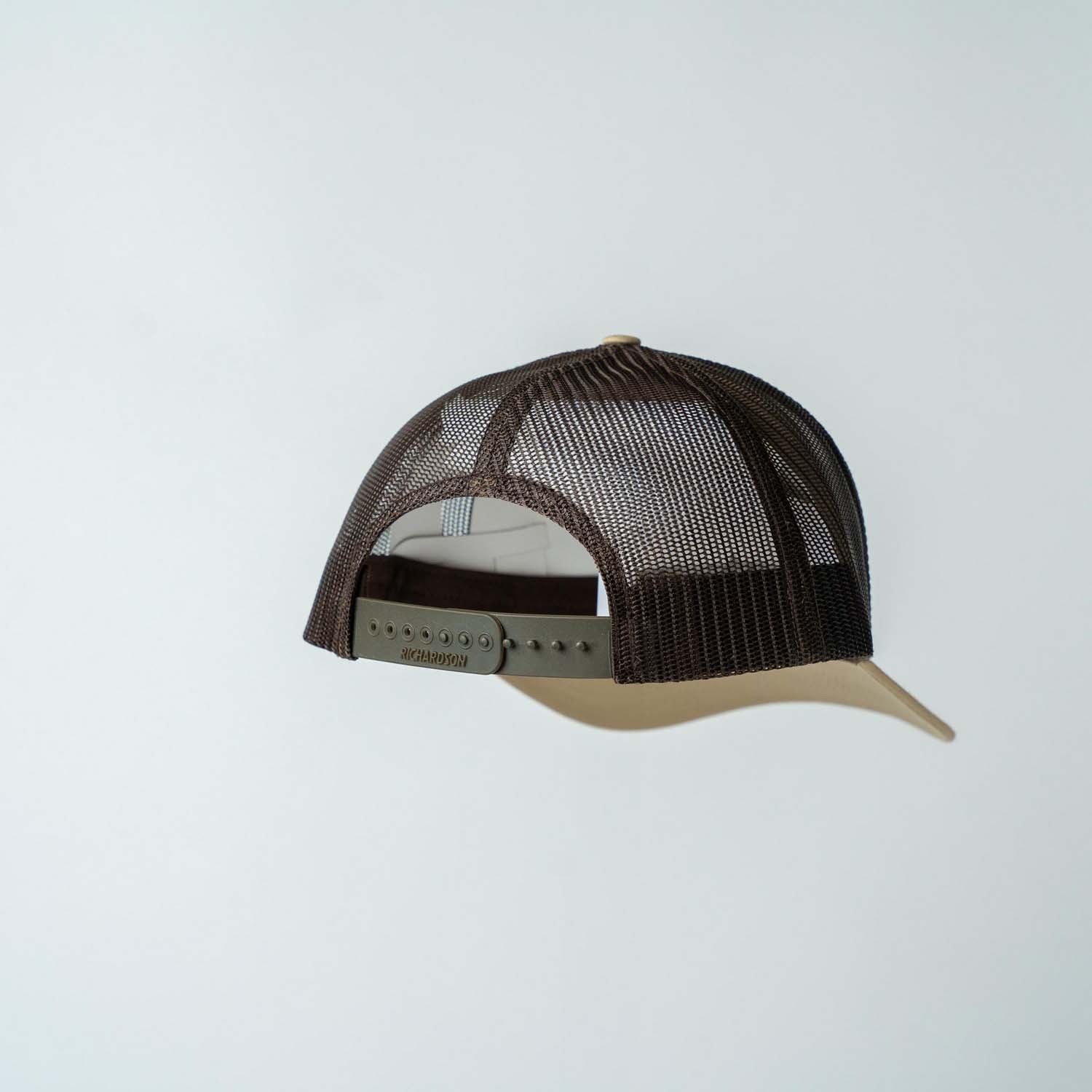 Trucker Hat | Khaki & Coffee | Rectangular Full Logo Patch