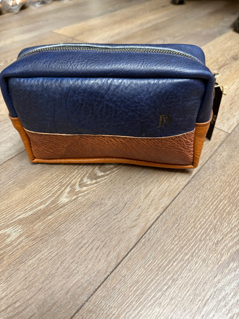 Shark leather insert Dopp Kit