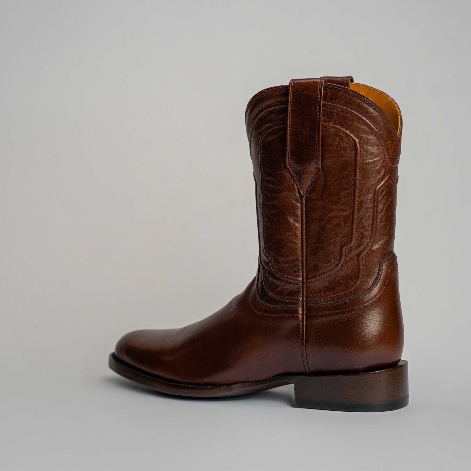 The Pendleton | Men's Roper Boot |  Natural Grain Calfskin Leather | Nicotine