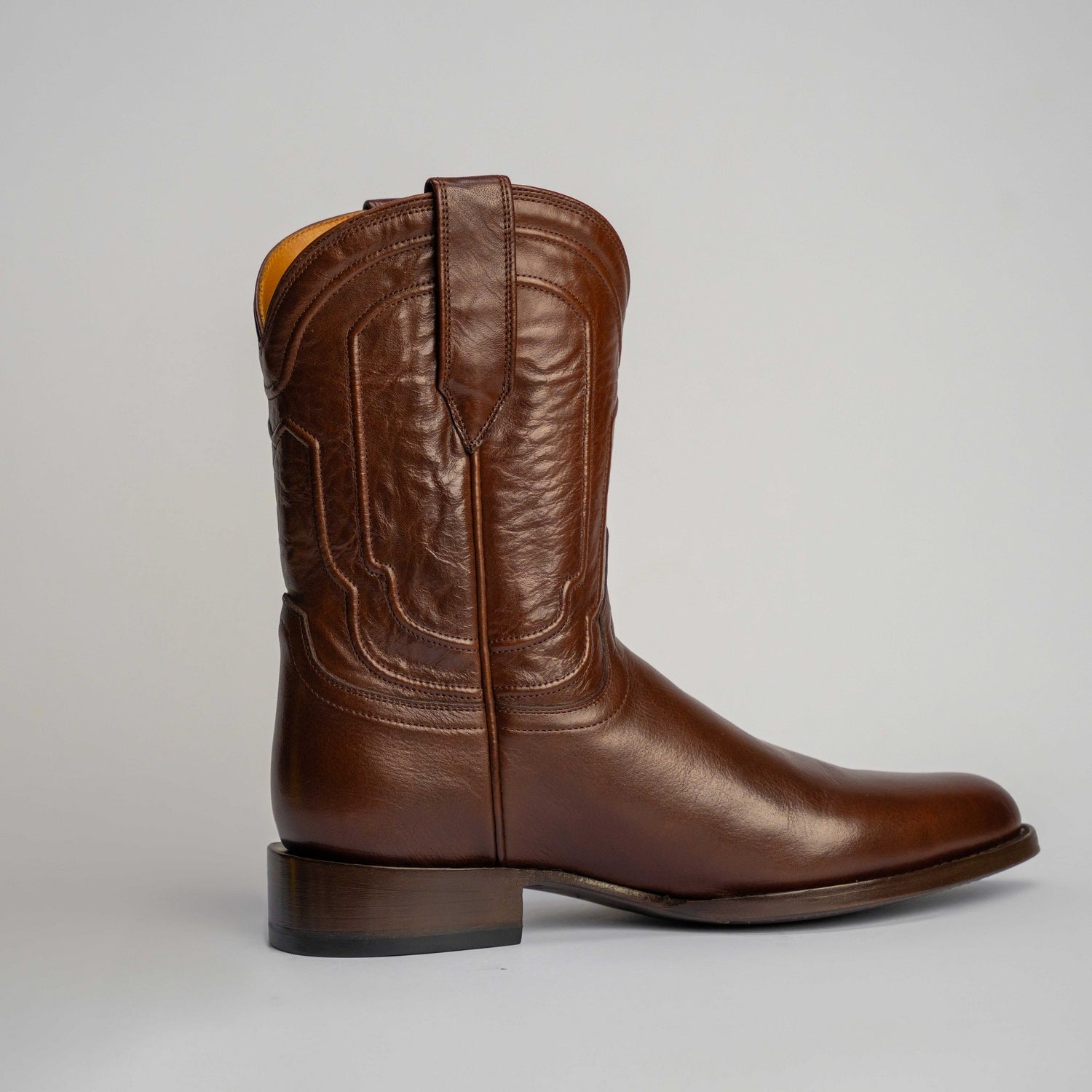 The Pendleton | Men's Roper Boot |  Natural Grain Calfskin Leather | Nicotine