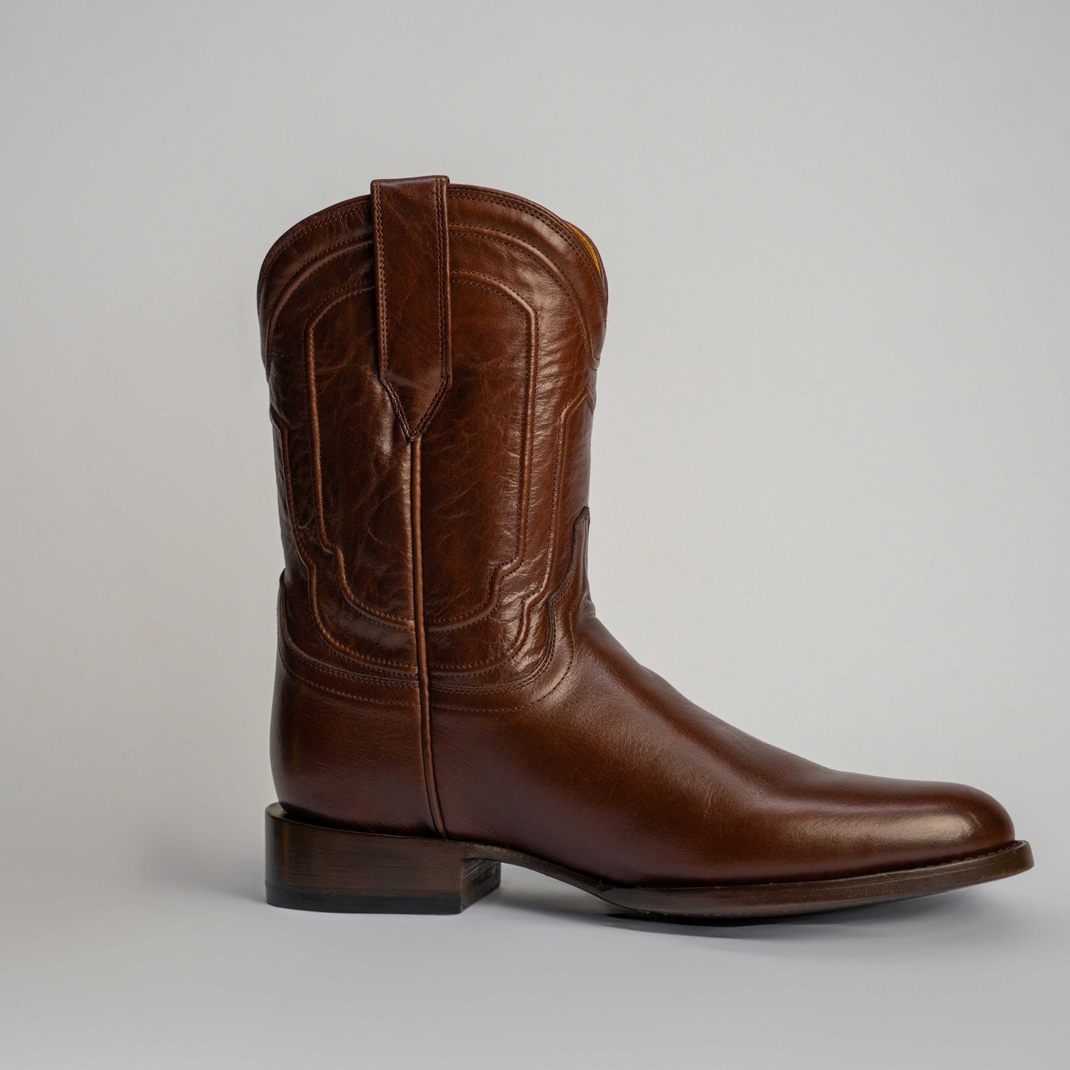 The Pendleton | Men's Roper Boot |  Natural Grain Calfskin Leather | Nicotine