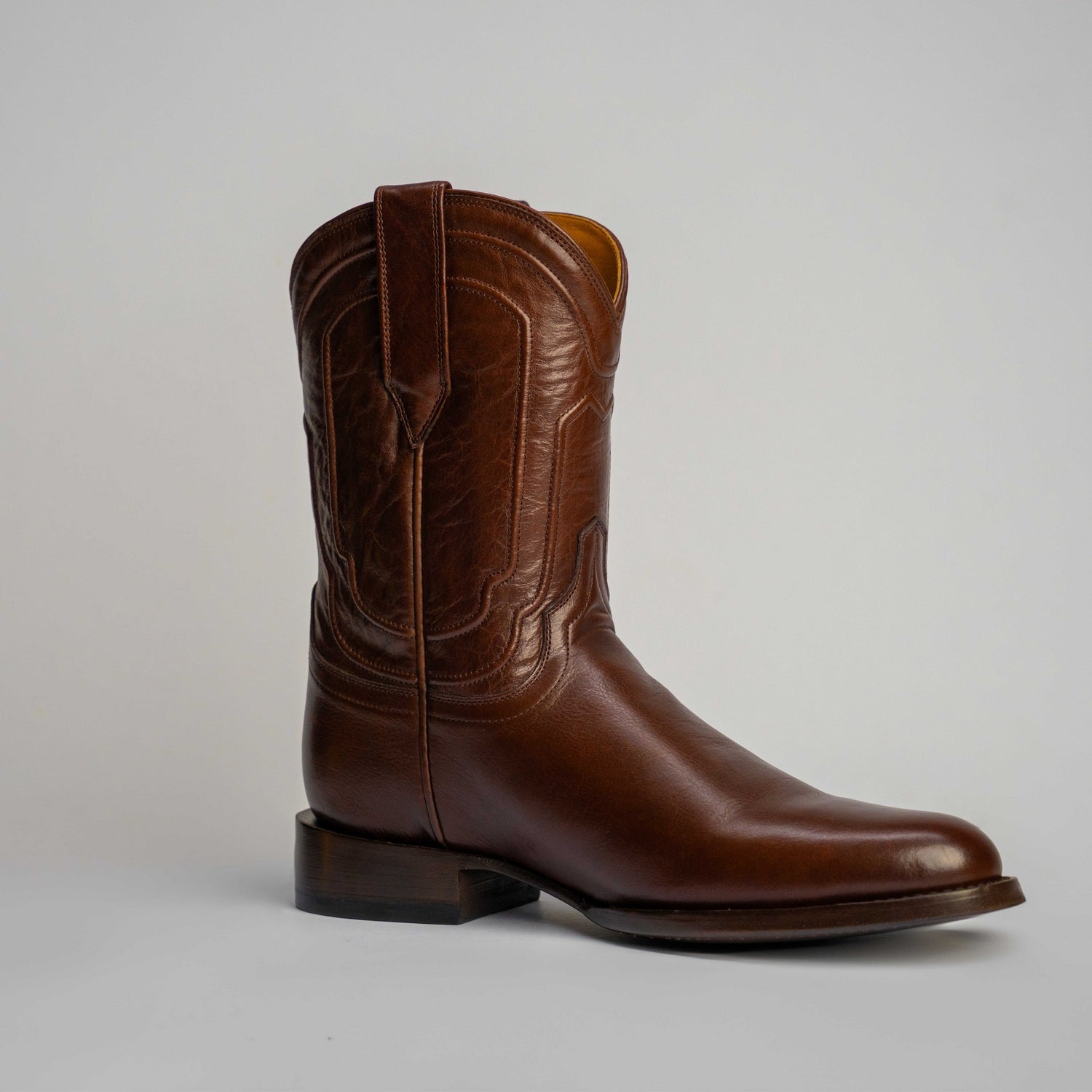 The Pendleton | Men's Roper Boot |  Natural Grain Calfskin Leather | Nicotine