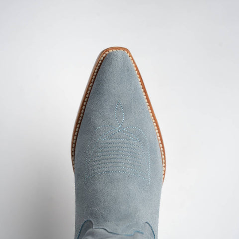 The Margaret | Women's Cowgirl Boot | Premium Suede Leather | Baby Blue