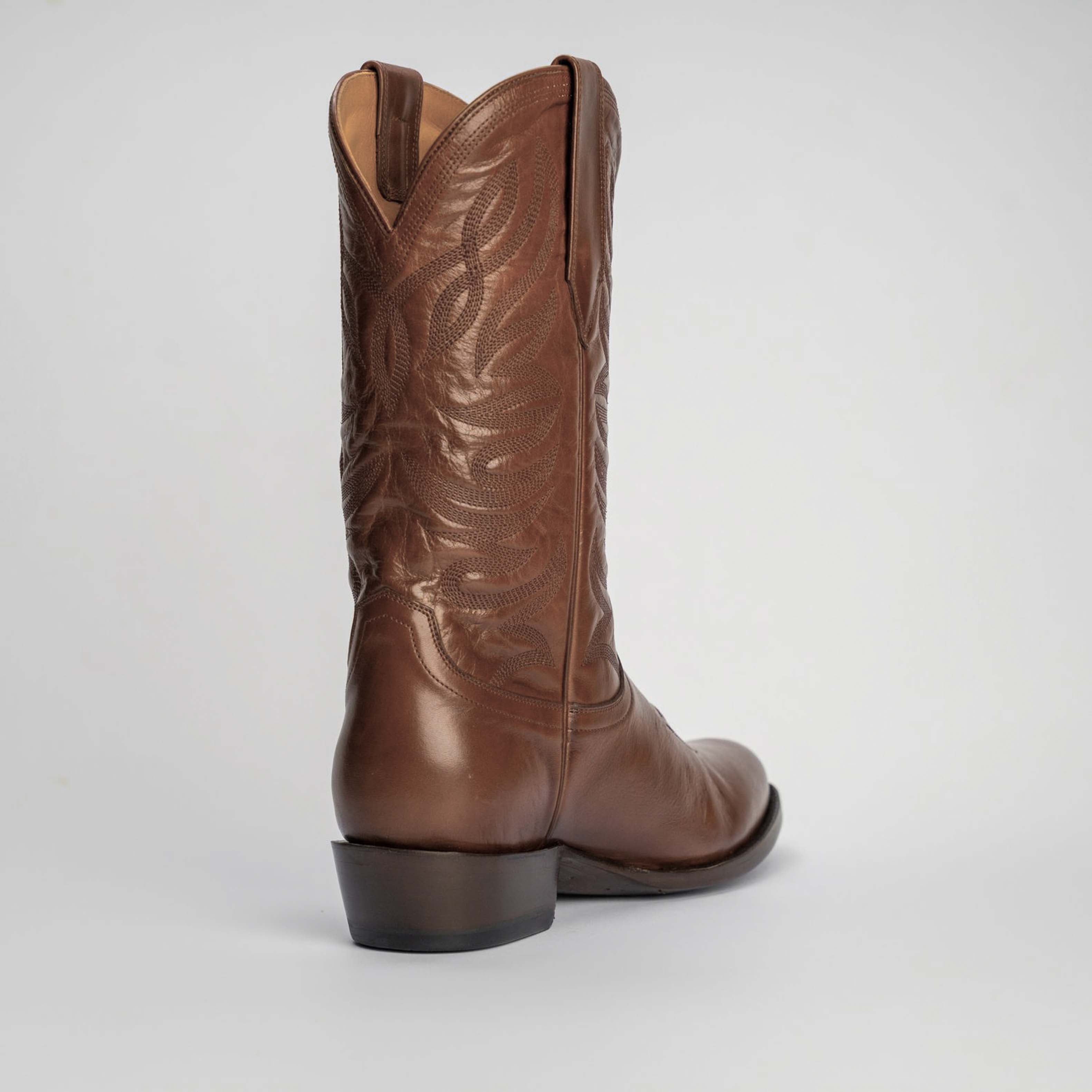 The Sterling | Men's Cowboy Boot | Natural Grain Calfskin Leather | Whiskey