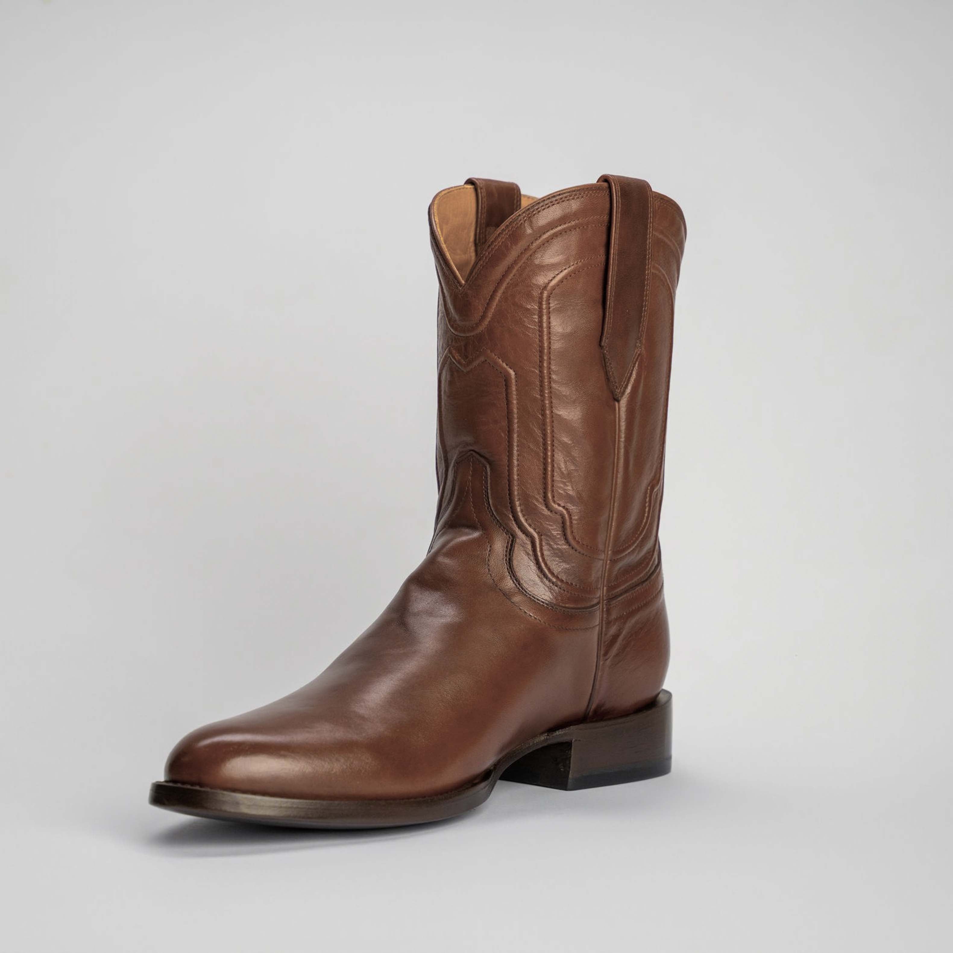 The Pendleton | Men's Roper Boot | Natural Grain Calfskin Leather | Whiskey