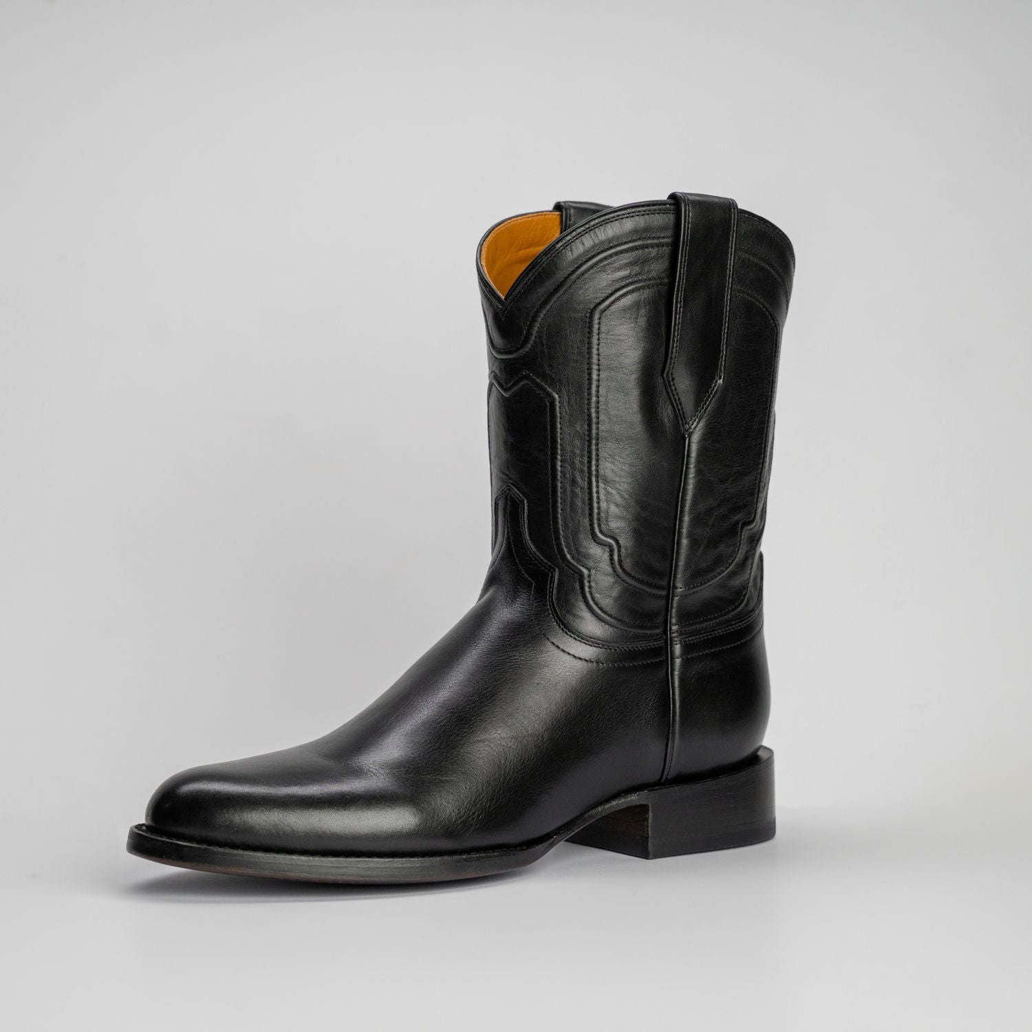 The Pendleton | Men's Roper Boot | Natural Grain Calfskin Leather | Obsidian