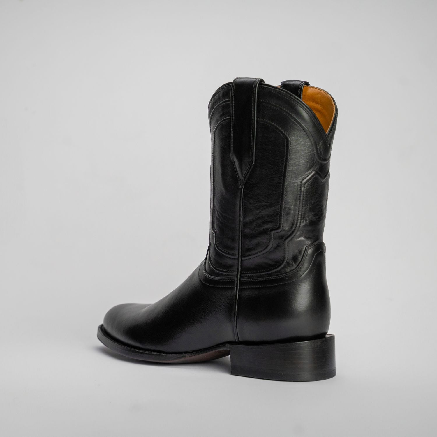 The Pendleton | Men's Roper Boot | Natural Grain Calfskin Leather | Obsidian