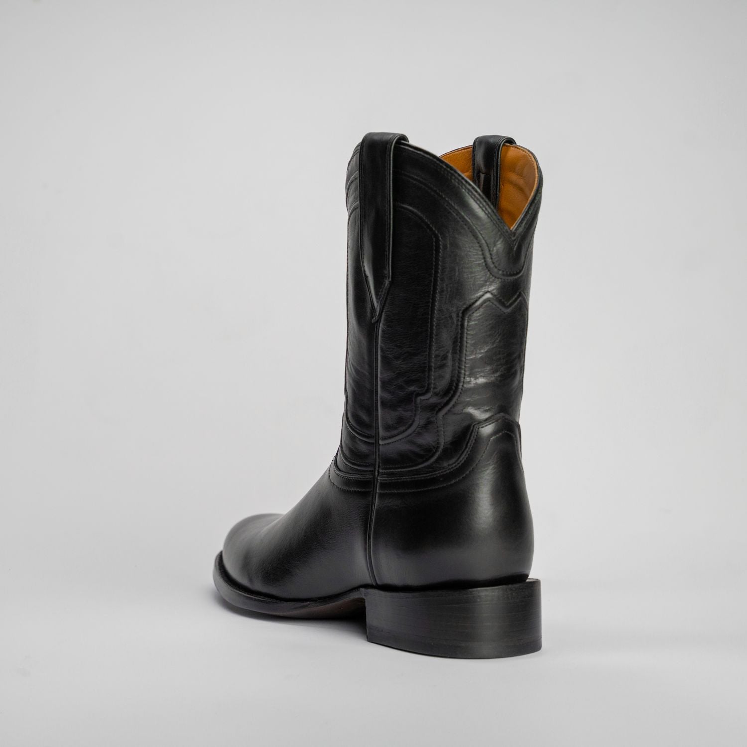 The Pendleton | Men's Roper Boot | Natural Grain Calfskin Leather | Obsidian