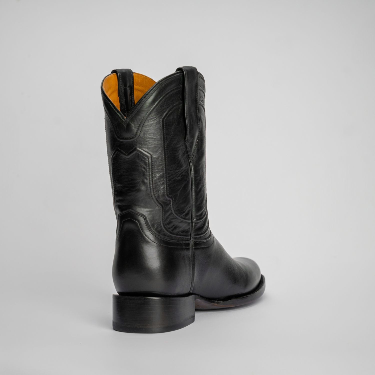 The Pendleton | Men's Roper Boot | Natural Grain Calfskin Leather | Obsidian