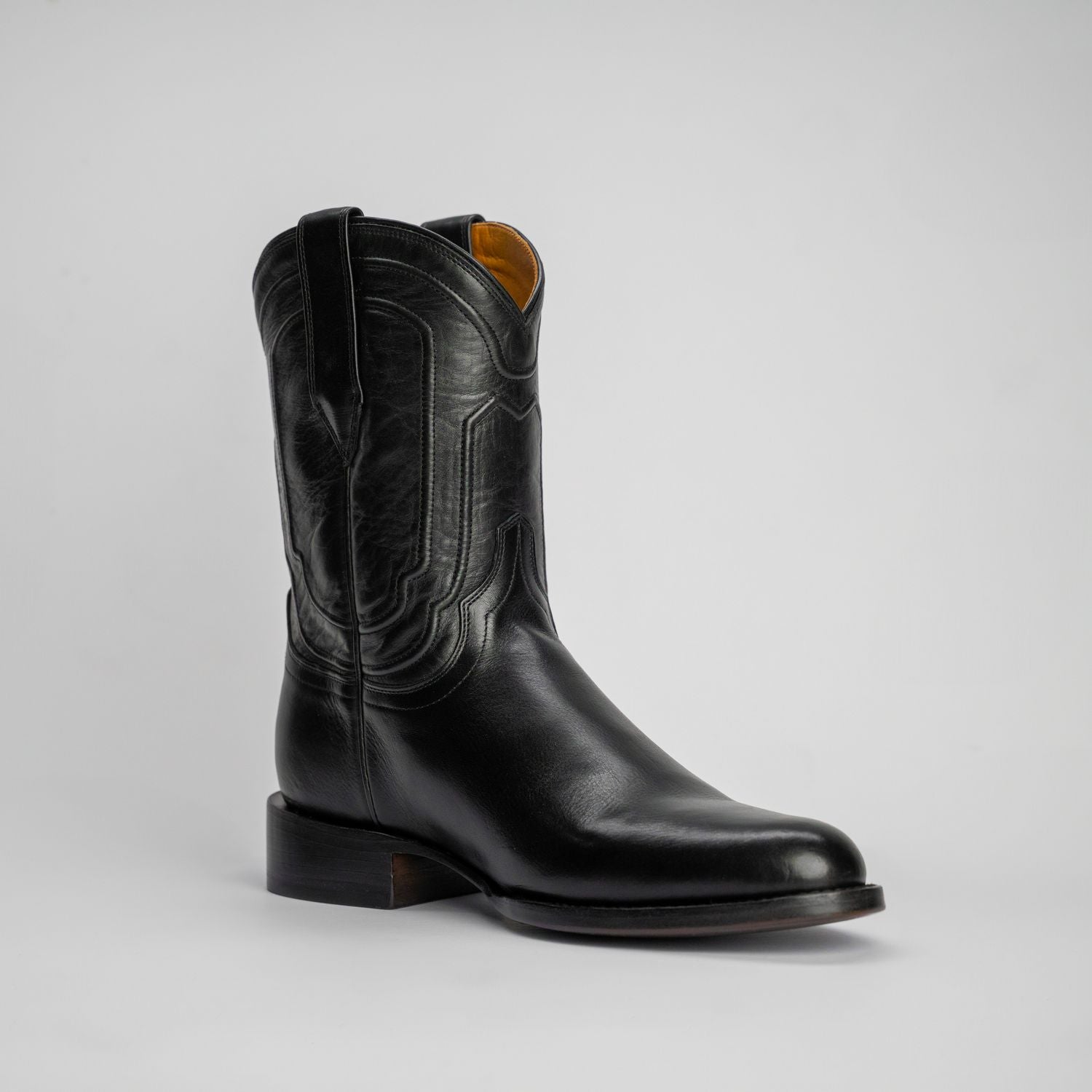 The Pendleton | Men's Roper Boot | Natural Grain Calfskin Leather | Obsidian