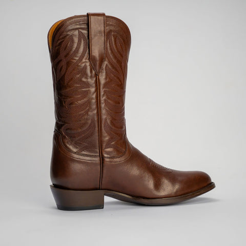 The Sterling | Men's Cowboy Boot | Natural Grain Calfskin Leather | Nicotine