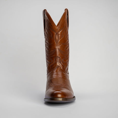 The Sterling | Men's Cowboy Boot | Natural Grain Calfskin Leather | Whiskey