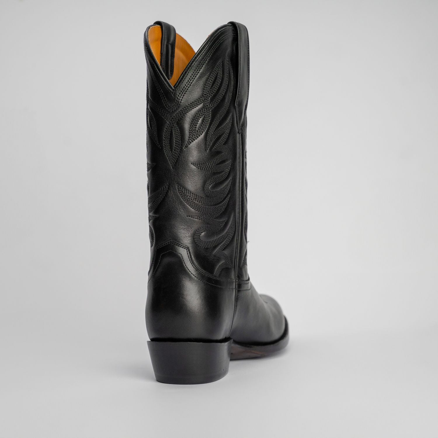 The Sterling | Men's Cowboy Boot | Natural Grain Calfskin Leather | Obsidian