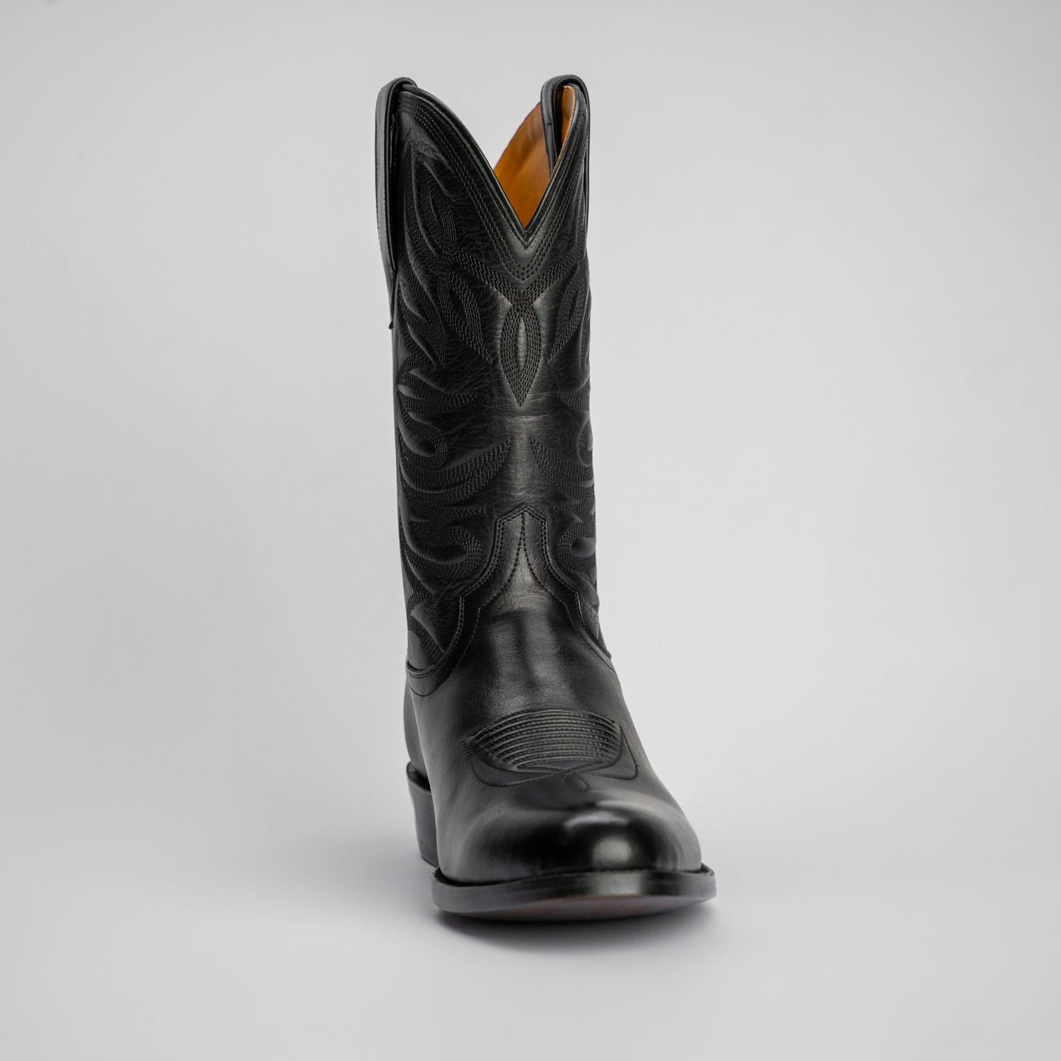 The Sterling | Men's Cowboy Boot | Natural Grain Calfskin Leather | Obsidian