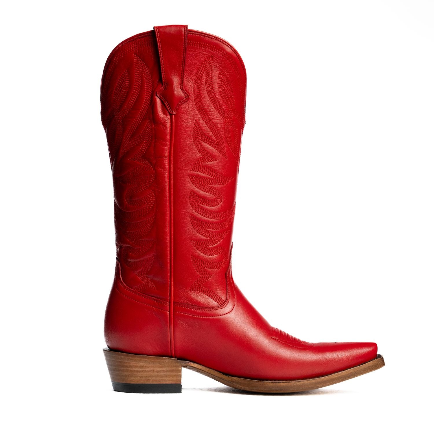 The Margaret | Women's Cowgirl Boot | Natural Grain Calfskin Leather | Carmine