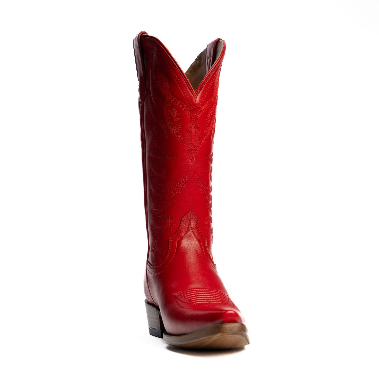 The Margaret | Women's Cowgirl Boot | Natural Grain Calfskin Leather | Carmine