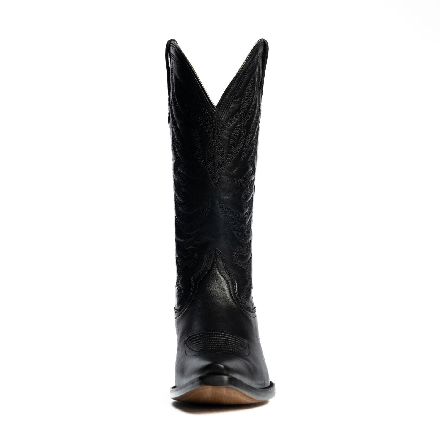 The Margaret | Women's Cowgirl Boot | Natural Grain Calfskin Leather | Obsidian