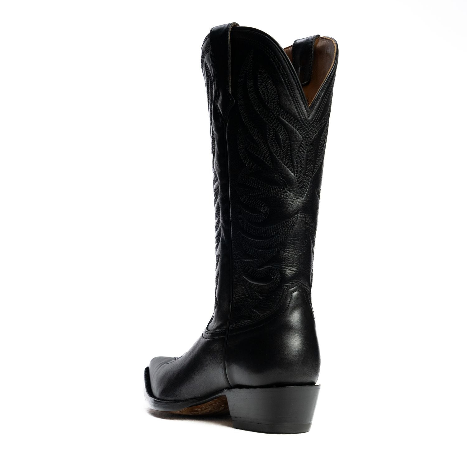 The Margaret | Women's Cowgirl Boot | Natural Grain Calfskin Leather | Obsidian