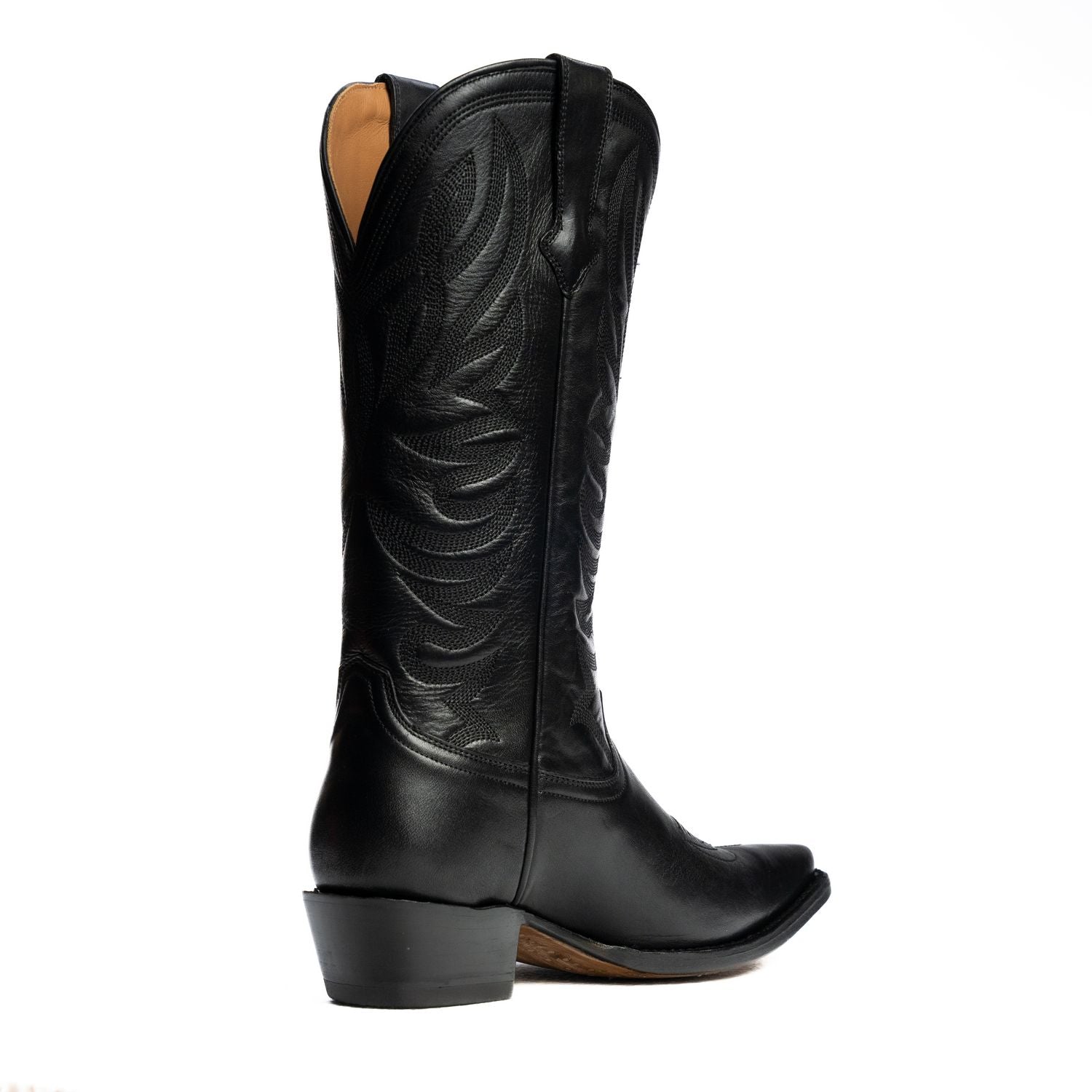 The Margaret | Women's Cowgirl Boot | Natural Grain Calfskin Leather | Obsidian