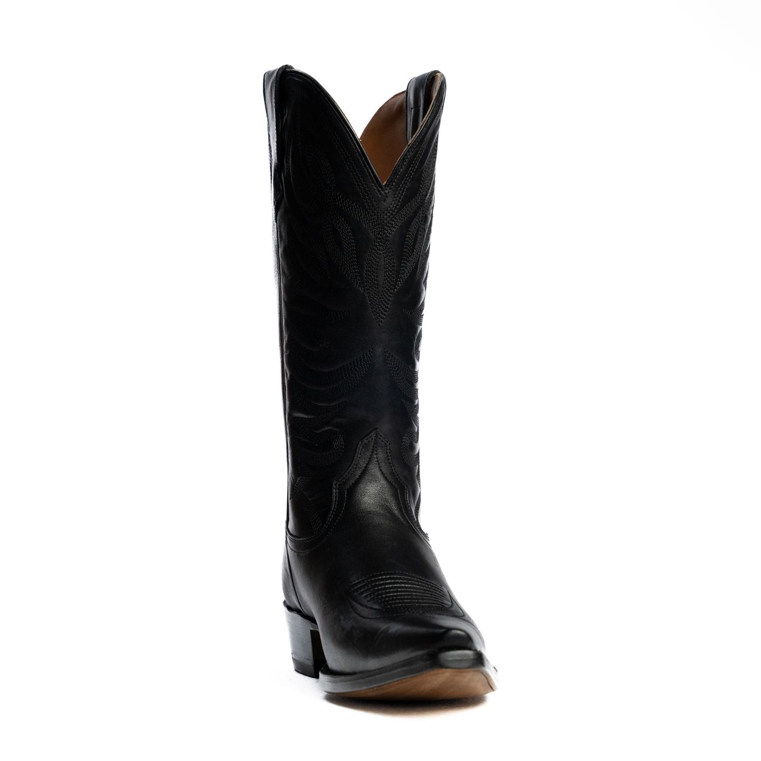 The Margaret | Women's Cowgirl Boot | Natural Grain Calfskin Leather | Obsidian