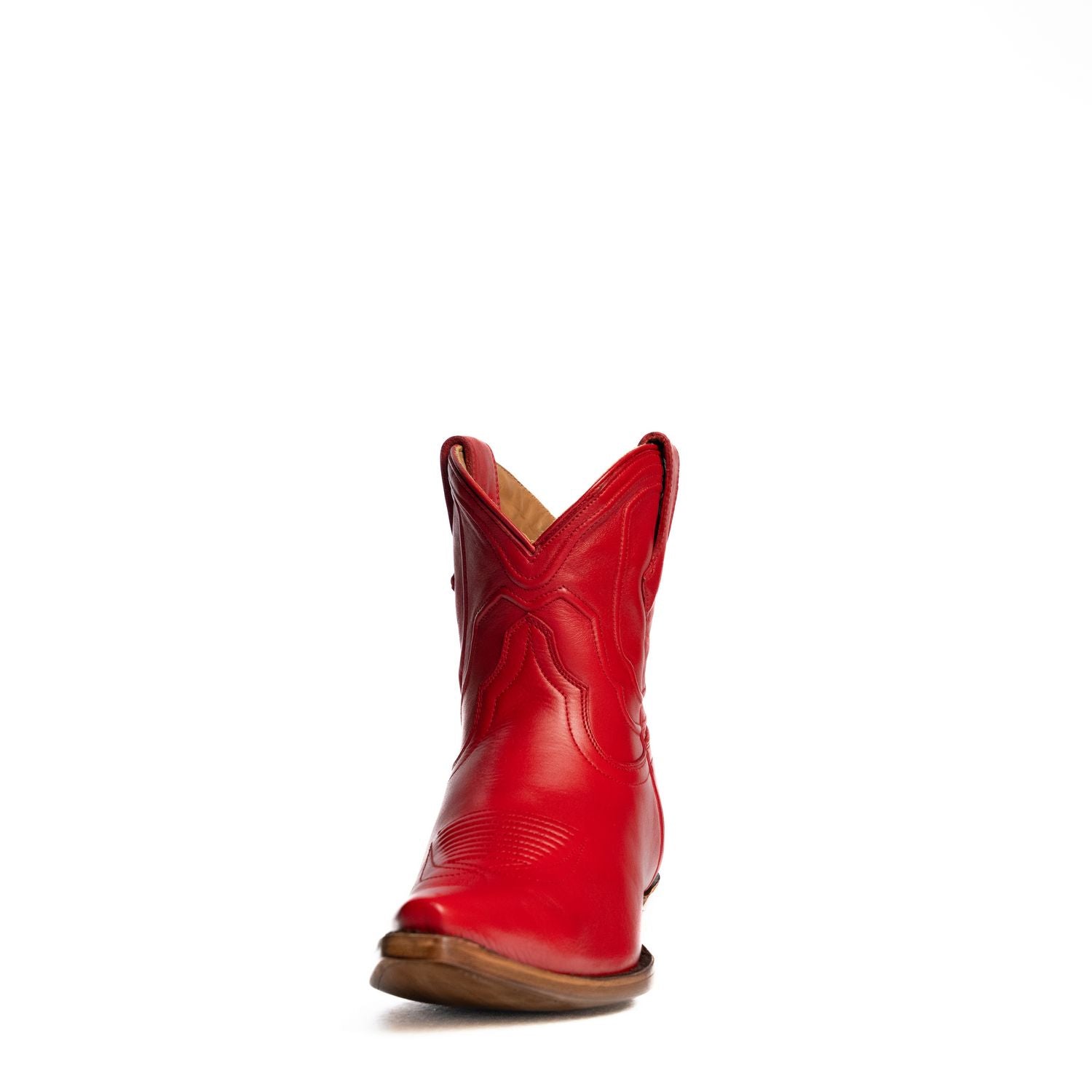 The Thistle | Women's Bootie | Natural Grain Calfskin Leather | Carmine