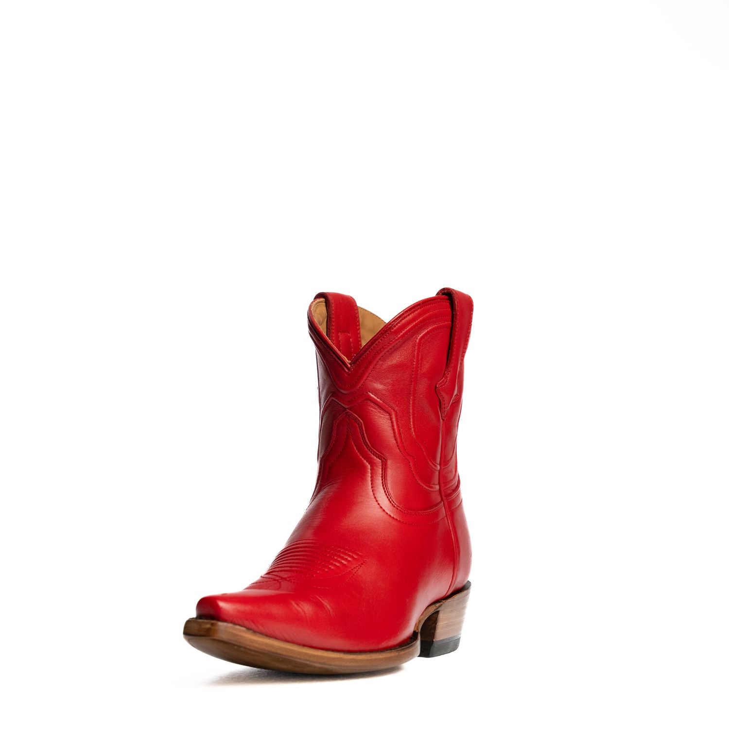 The Thistle | Women's Bootie | Natural Grain Calfskin Leather | Carmine