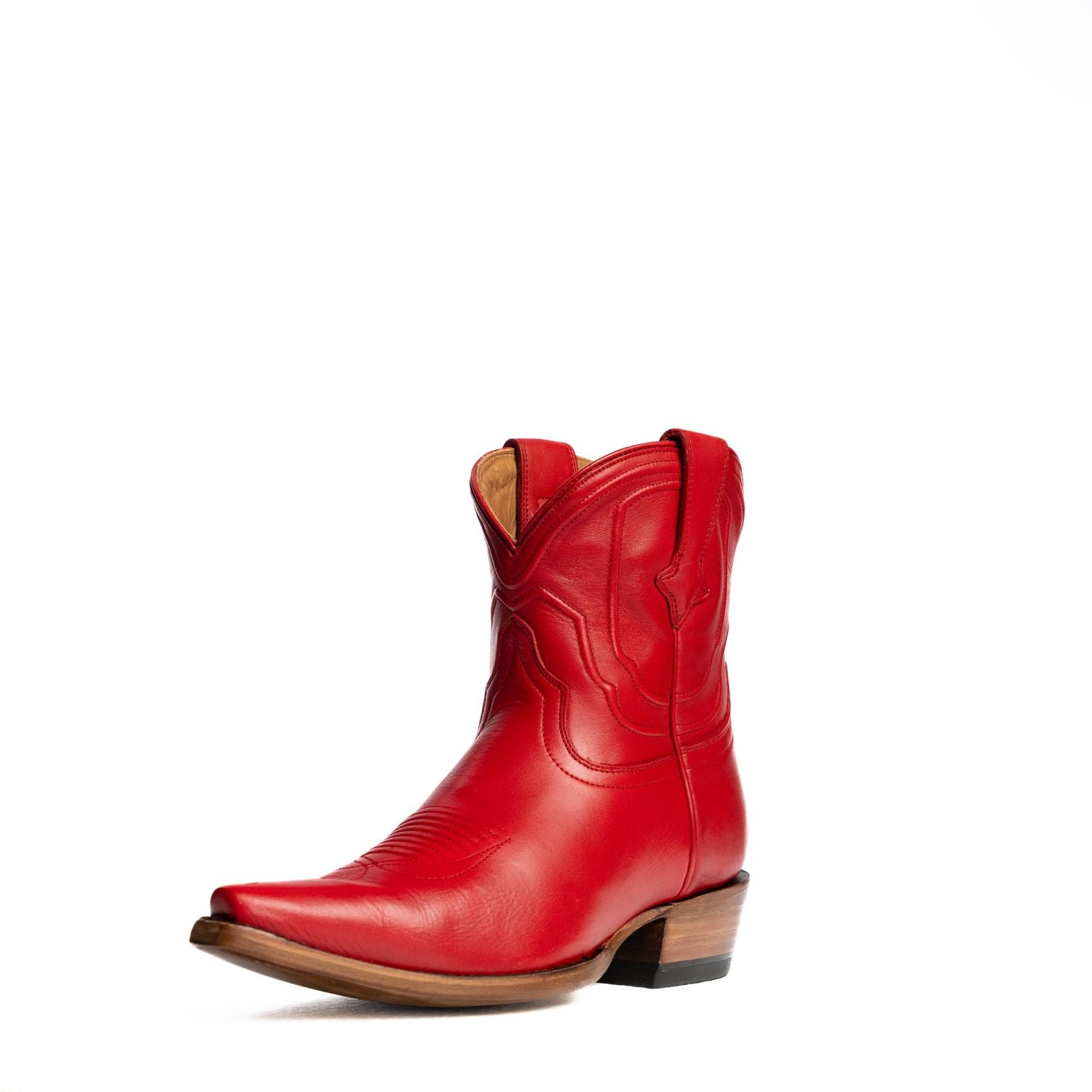 The Thistle | Women's Bootie | Natural Grain Calfskin Leather | Carmine