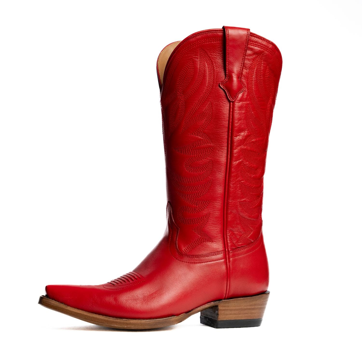 The Margaret | Women's Cowgirl Boot | Natural Grain Calfskin Leather | Carmine