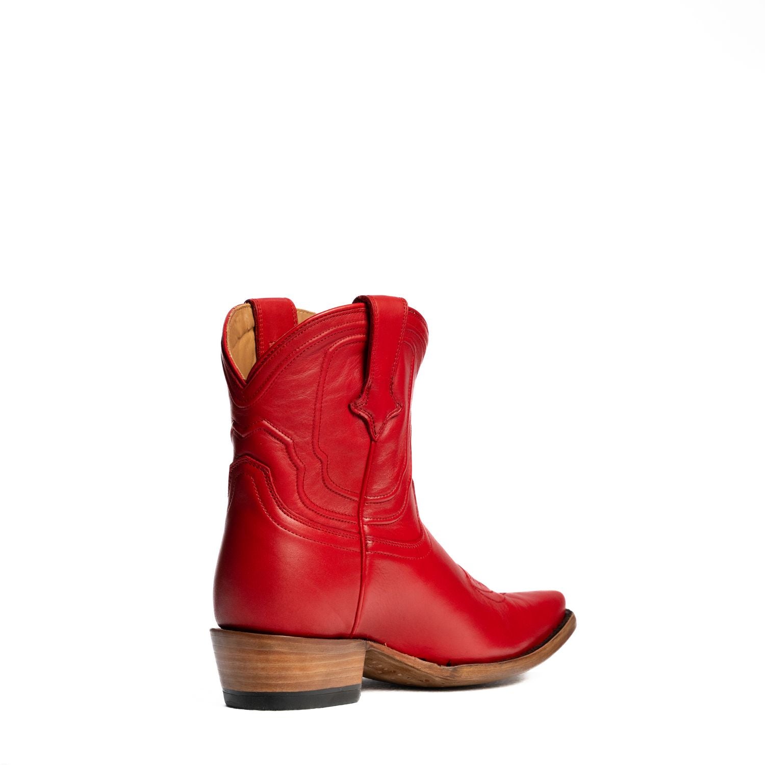 The Thistle | Women's Bootie | Natural Grain Calfskin Leather | Carmine