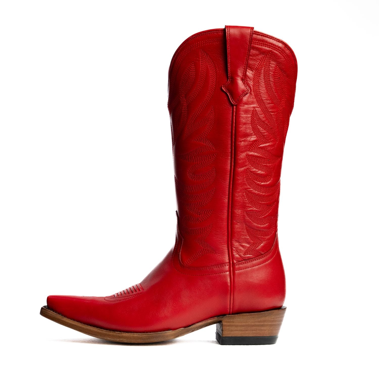 The Margaret | Women's Cowgirl Boot | Natural Grain Calfskin Leather | Carmine