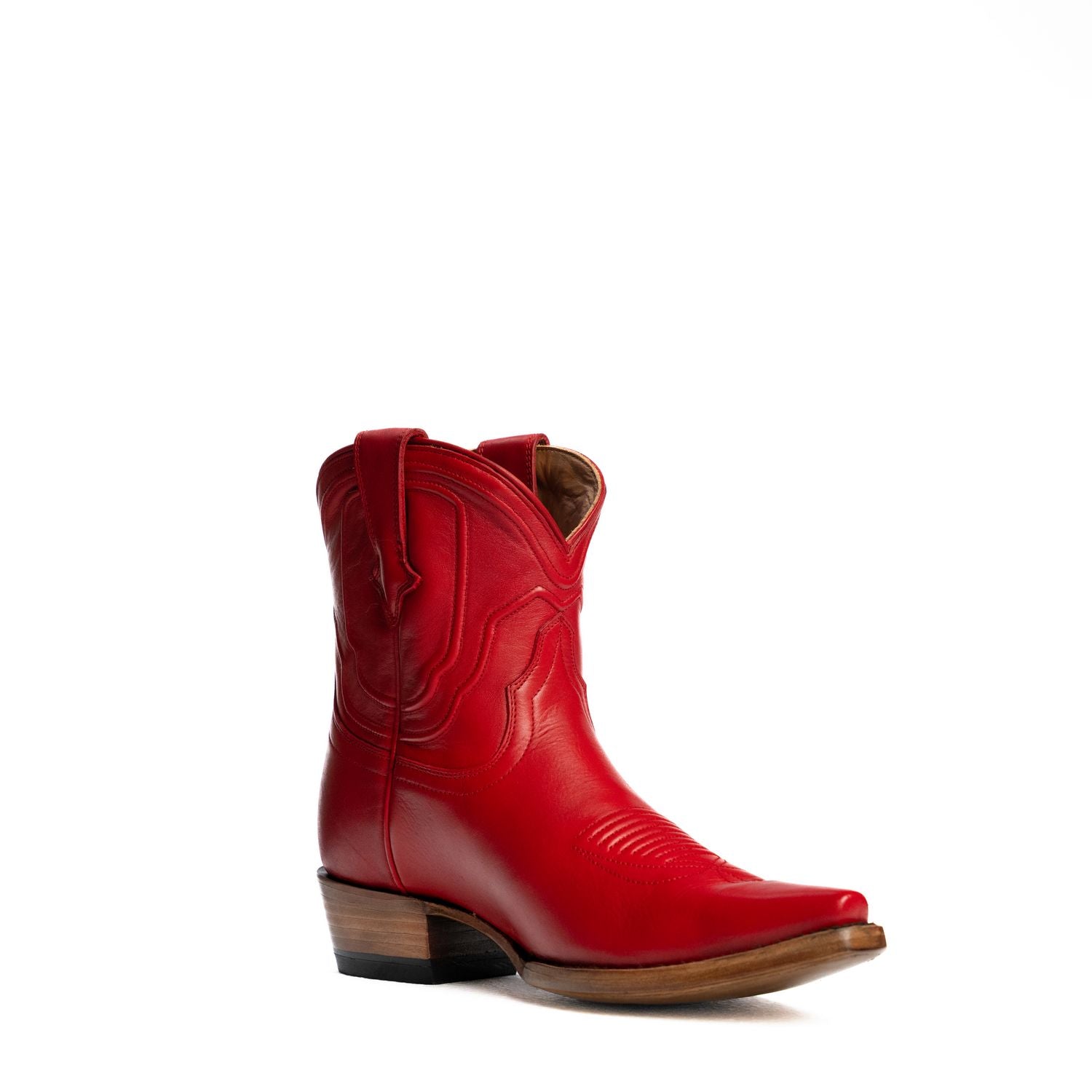 The Thistle | Women's Bootie | Natural Grain Calfskin Leather | Carmine