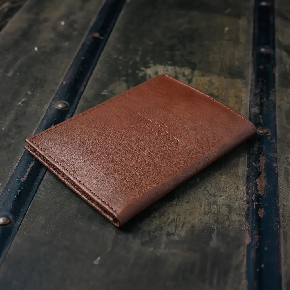 Passport Holder | Natural Grain Calfskin Leather | Bourbon