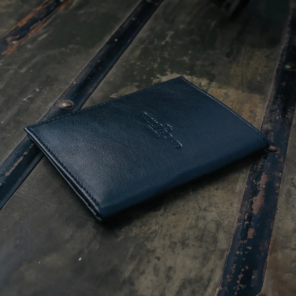 Passport Holder | Natural Grain Calfskin Leather | Obsidian