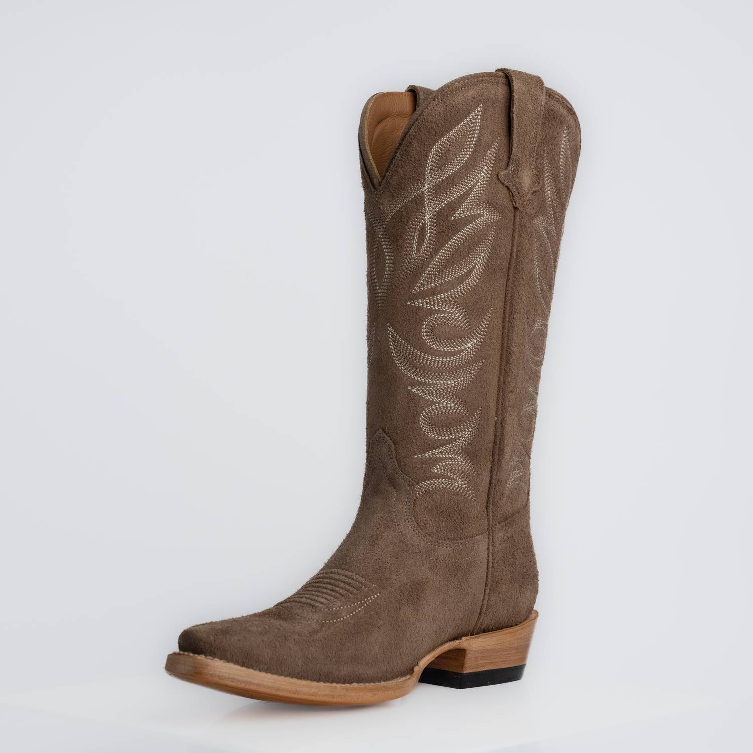 The Margaret | Women's Cowgirl Boot | Premium Suede Leather | Gray