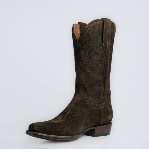 The Sterling | Men's Cowboy Boot | Premium Suede Leather | Olive